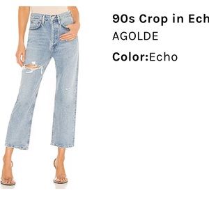 Agolde 90’s crop size 32